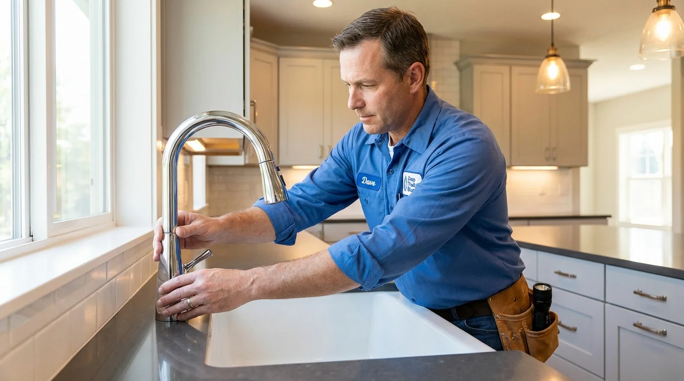 Kitchen faucet installation by Johns Plumbing LLC in Shadyside